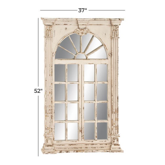 Cream Vintage Wood Floor Mirror, , alternate image number null