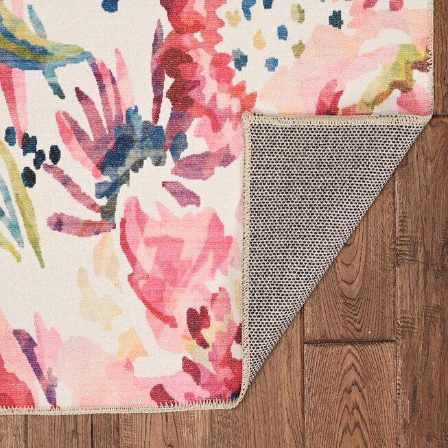 Washable Julian Raspberry/Ivory Rug, , on-hover image number null