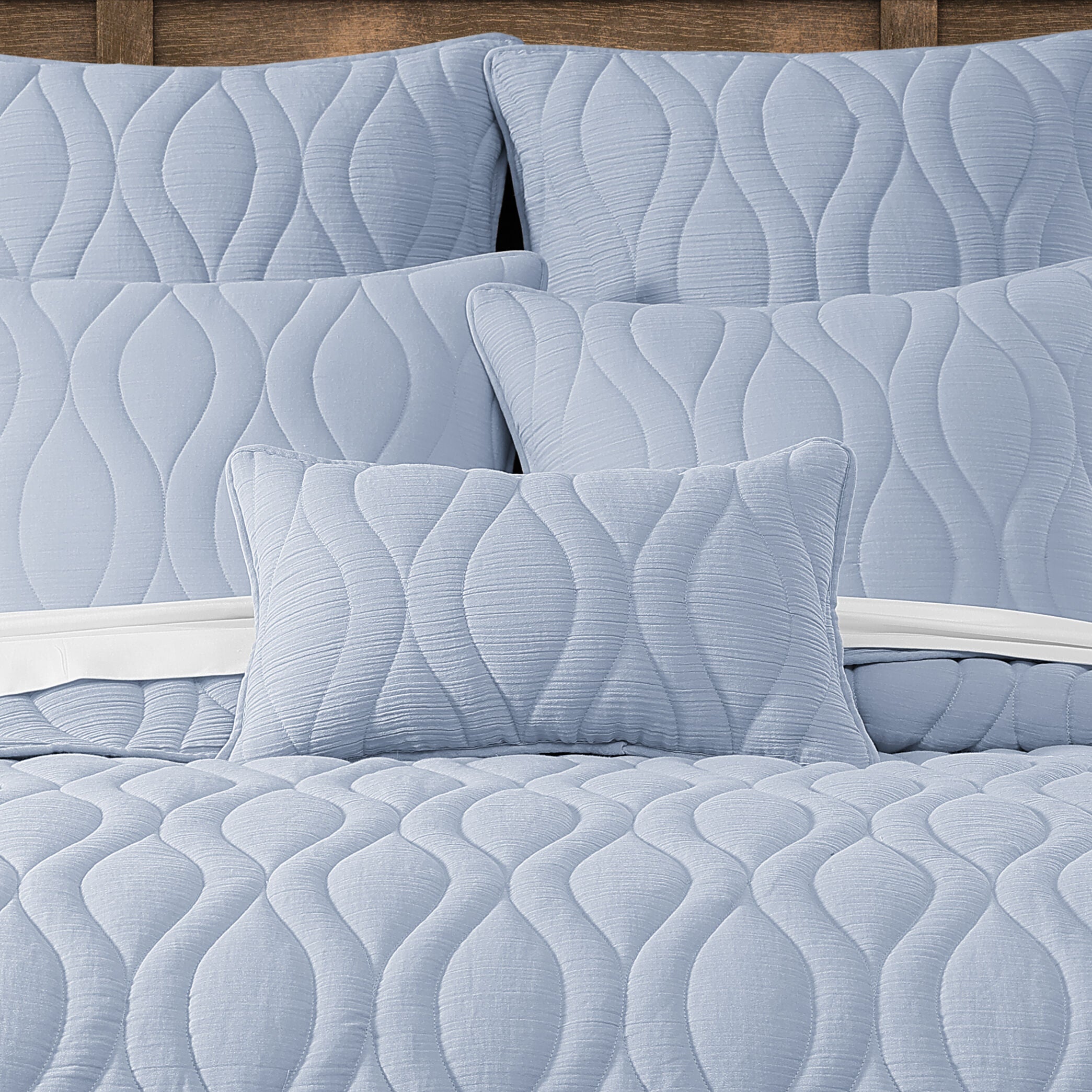 COVE QUILTED BOUDOIR DECORATIVE THROW PILLOW, BLUE, hi-res image number 0