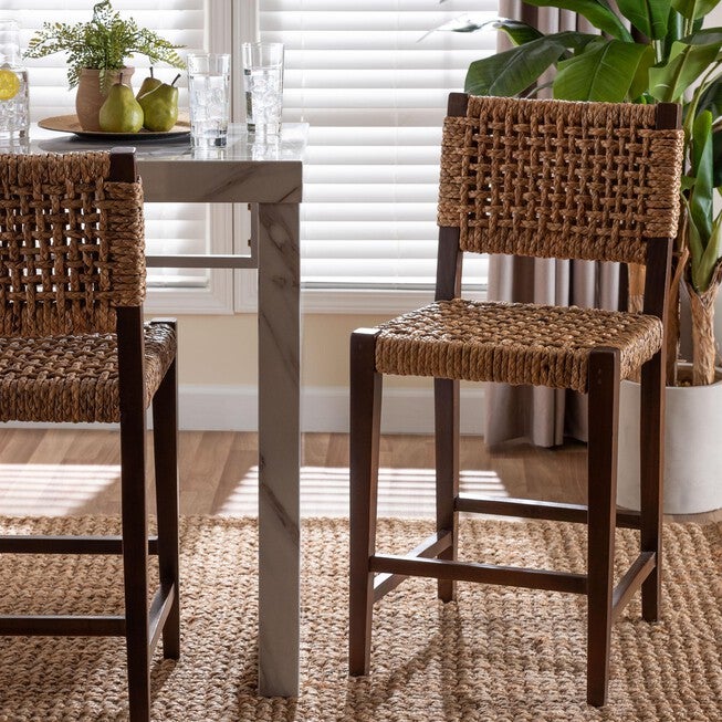 Alise Seagrass Counter Stool, EARTHY BROWN, hi-res image number null