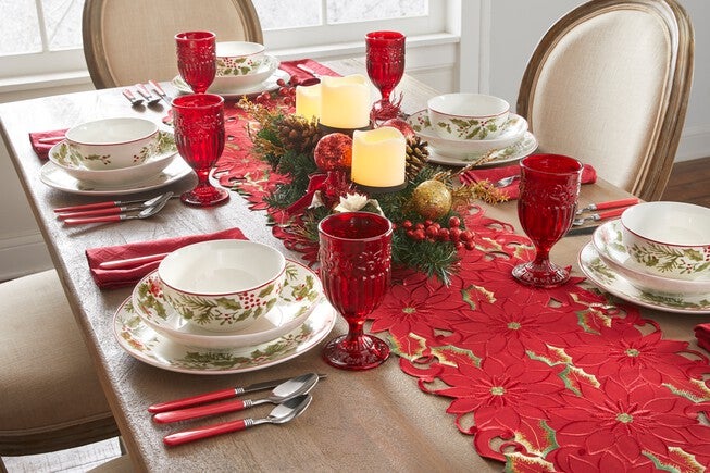 Embroidered Cutout Table Runner, , alternate image number null