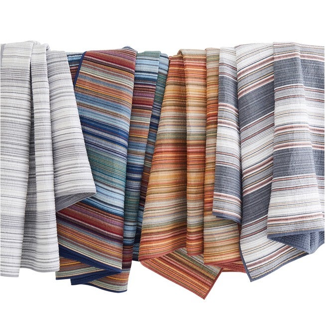 Hudson Stripe Yarn Dye 3 Piece Quilt Set, , on-hover image number 1