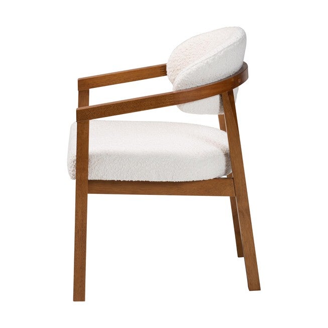 Biana Boucle Dining Chair, CREAM, alternate image number null