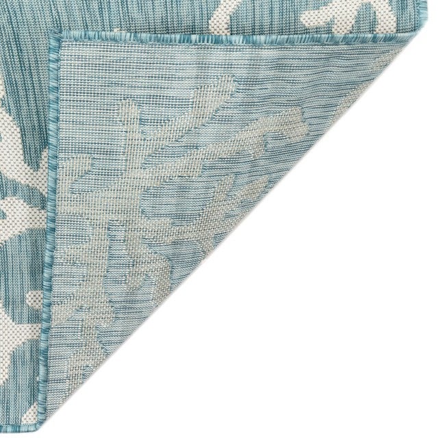 Liora Manne Carmel Coral Border Indoor/Outdoor Rug 23 inchesX7 feet 6 inches, , on-hover image number 1