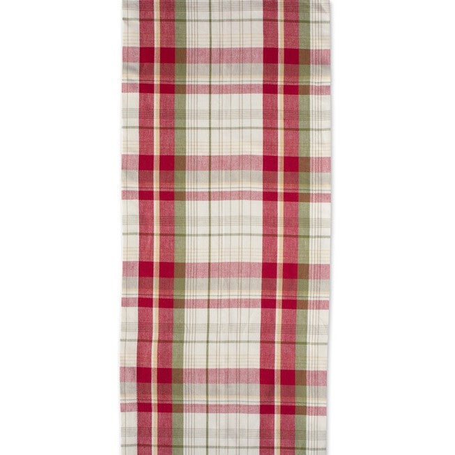 Orchard Plaid Table Runner 14x108, , on-hover image number 1