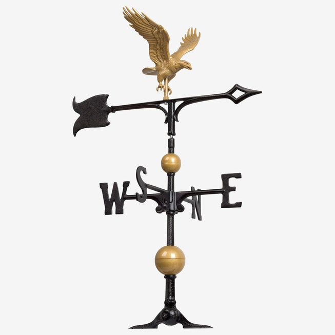 30 inches Full-Bodied Eagle Weathervane, GOLD BRONZE, hi-res image number 0