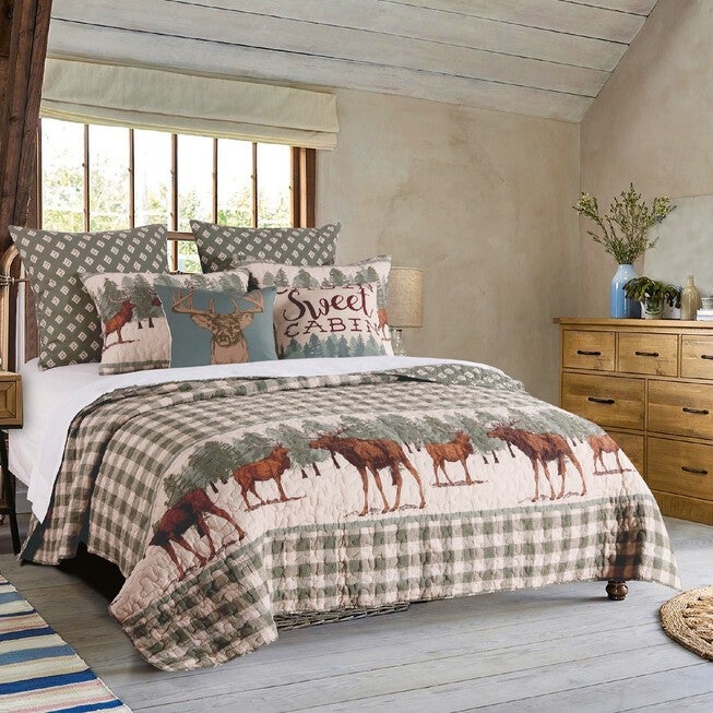 Moose Creek Quilt And Pillow Sham Set, , alternate image number null