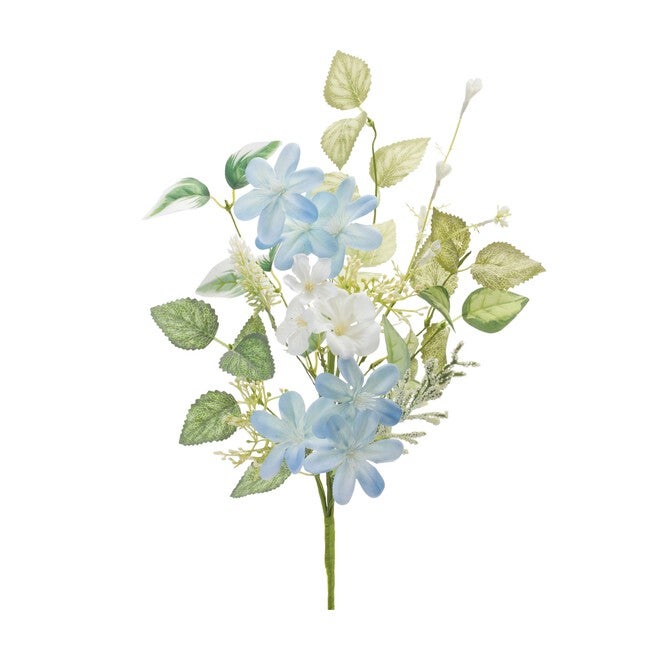 Mini Blossom Spray (Set of 6) 20.5 inchesH Polyester, GREEN/BLUE/WHITE, hi-res image number null