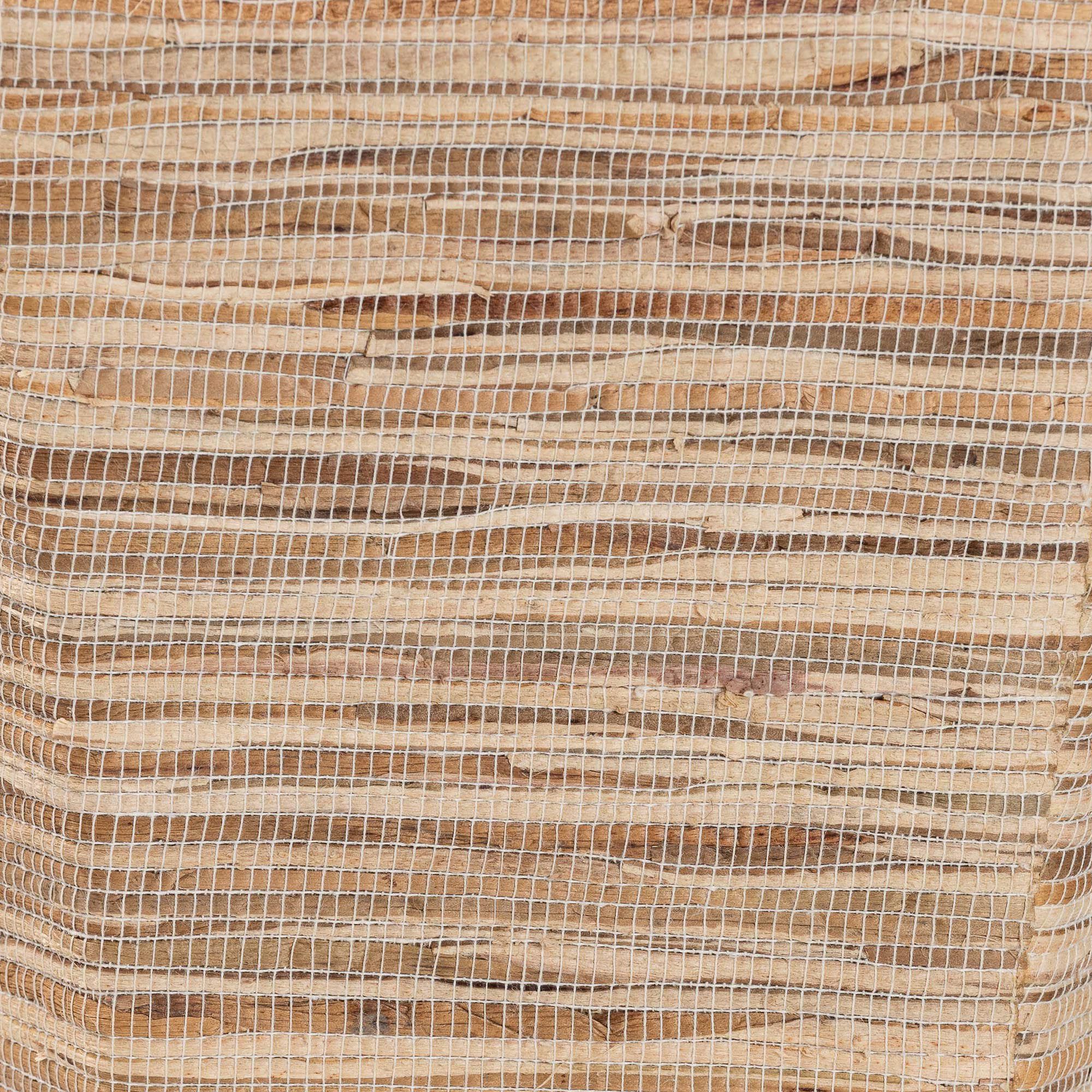 Idana Bohemian Woven Grasscloth Hourglass End Table, NATURAL, alternate image number 4