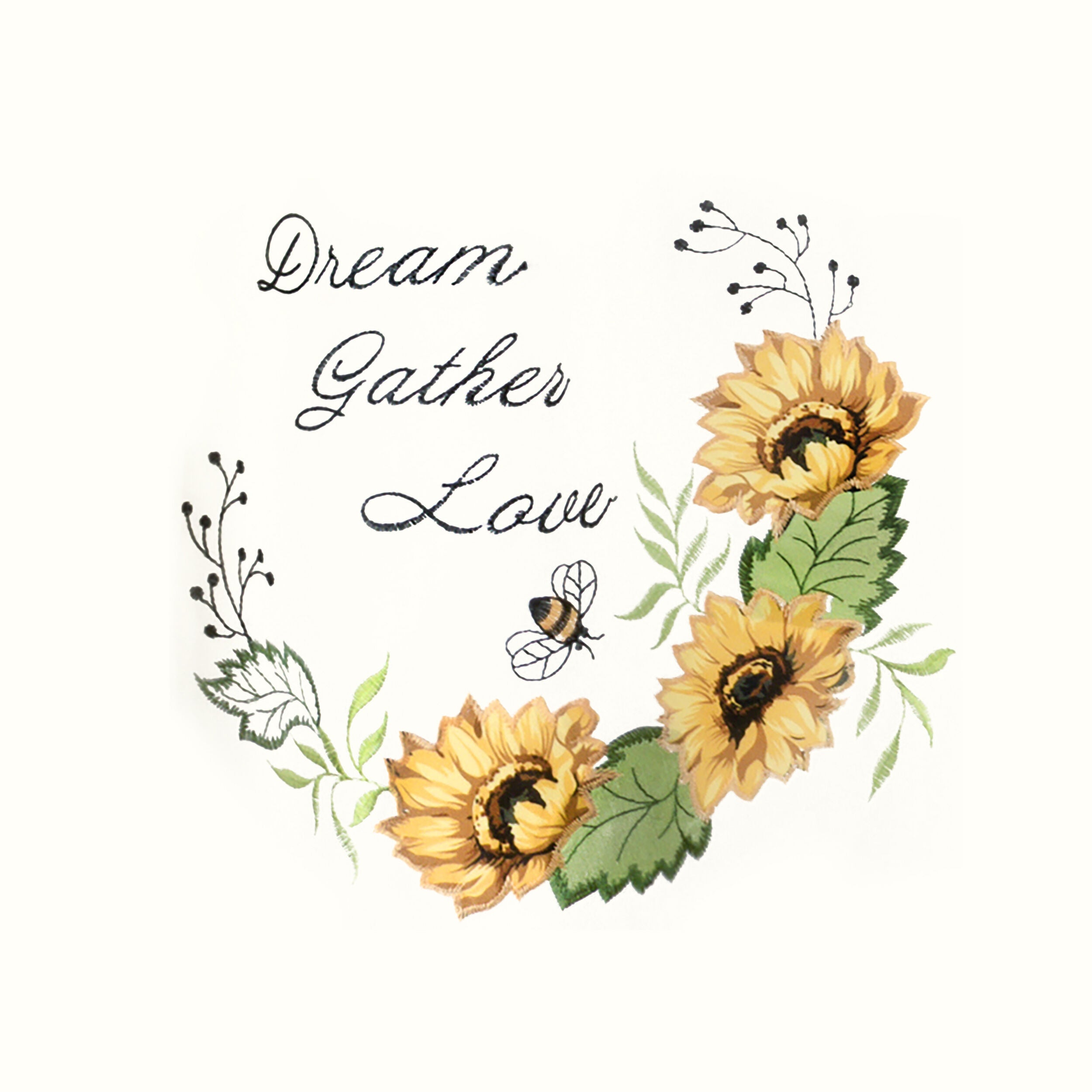 Sunflower Picnic Embellished Tier and Swag Curtain Set, BLACK WHITE, alternate image number 2