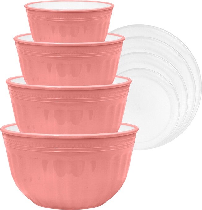 4-Pc. Scalloped 2-Tone Mixing Bowl, , on-hover image number null