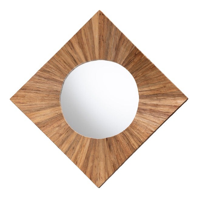 Mosa Bohemian Pealed Grasscloth Accent Mirror, NATURAL, alternate image number null