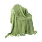 Battilo Home Intricate Woven Throw Blanket with Raised Patterns and Tasseled End, 50"L x 60"W, GREEN, hi-res image number 0