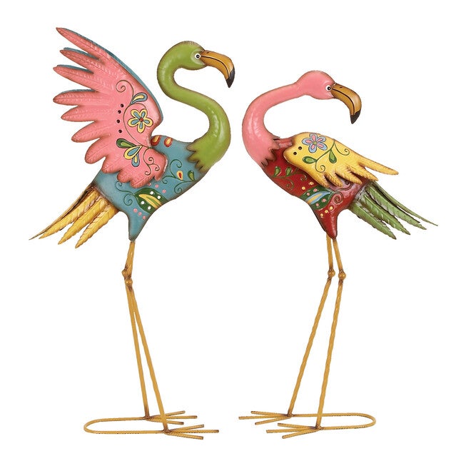 Set Of 2 Metal Coastal Garden Sculpture, MULTI, hi-res image number null