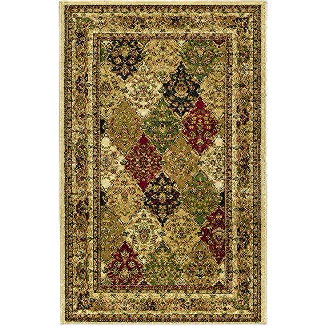 Lyndhurst 221 Multi / Ivory 3'-3 inches X 5'-3 inches Small Rectangle Rug, MULTI IVORY, hi-res image number null
