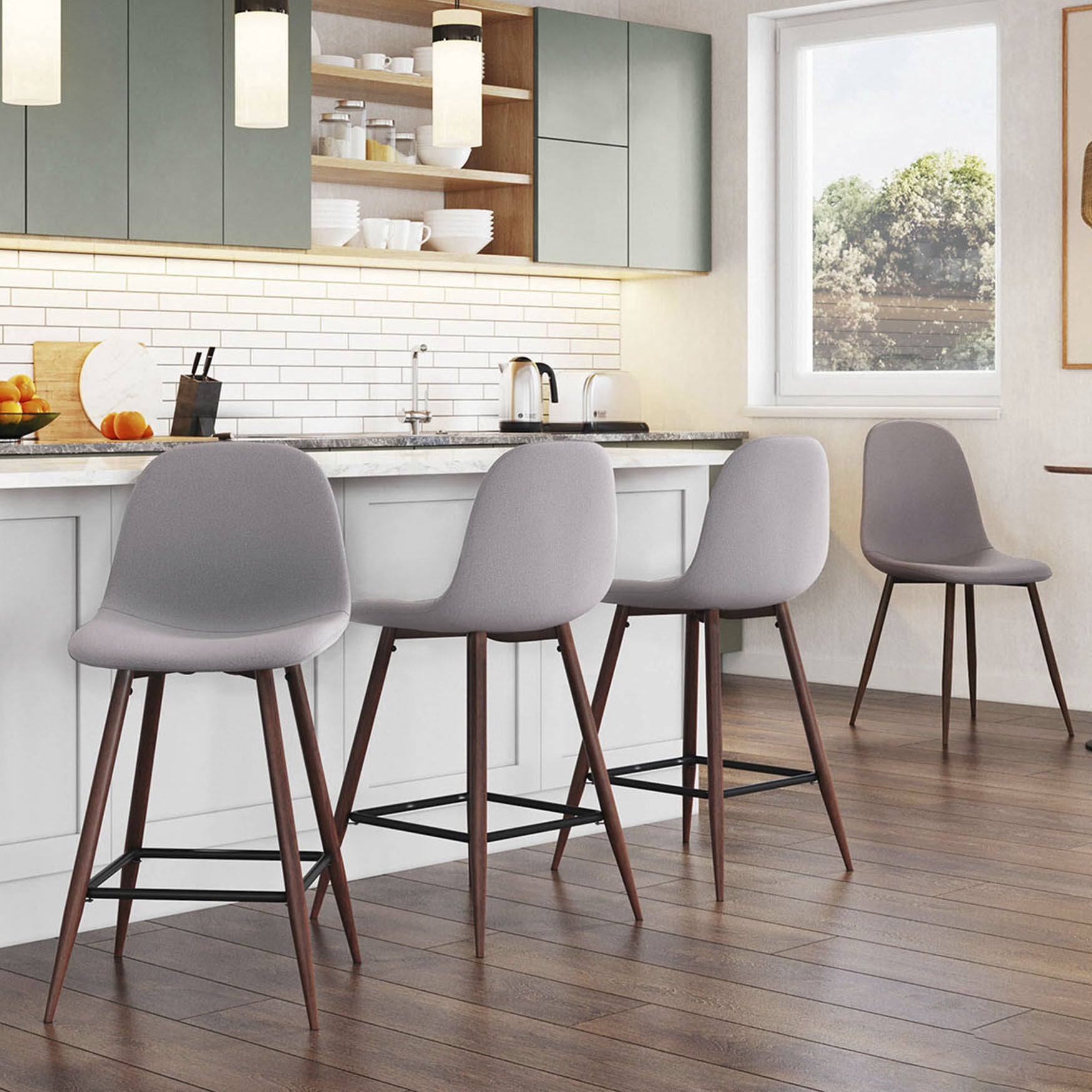 Pebble Counter Stool- Set Of 2, , alternate image number 8