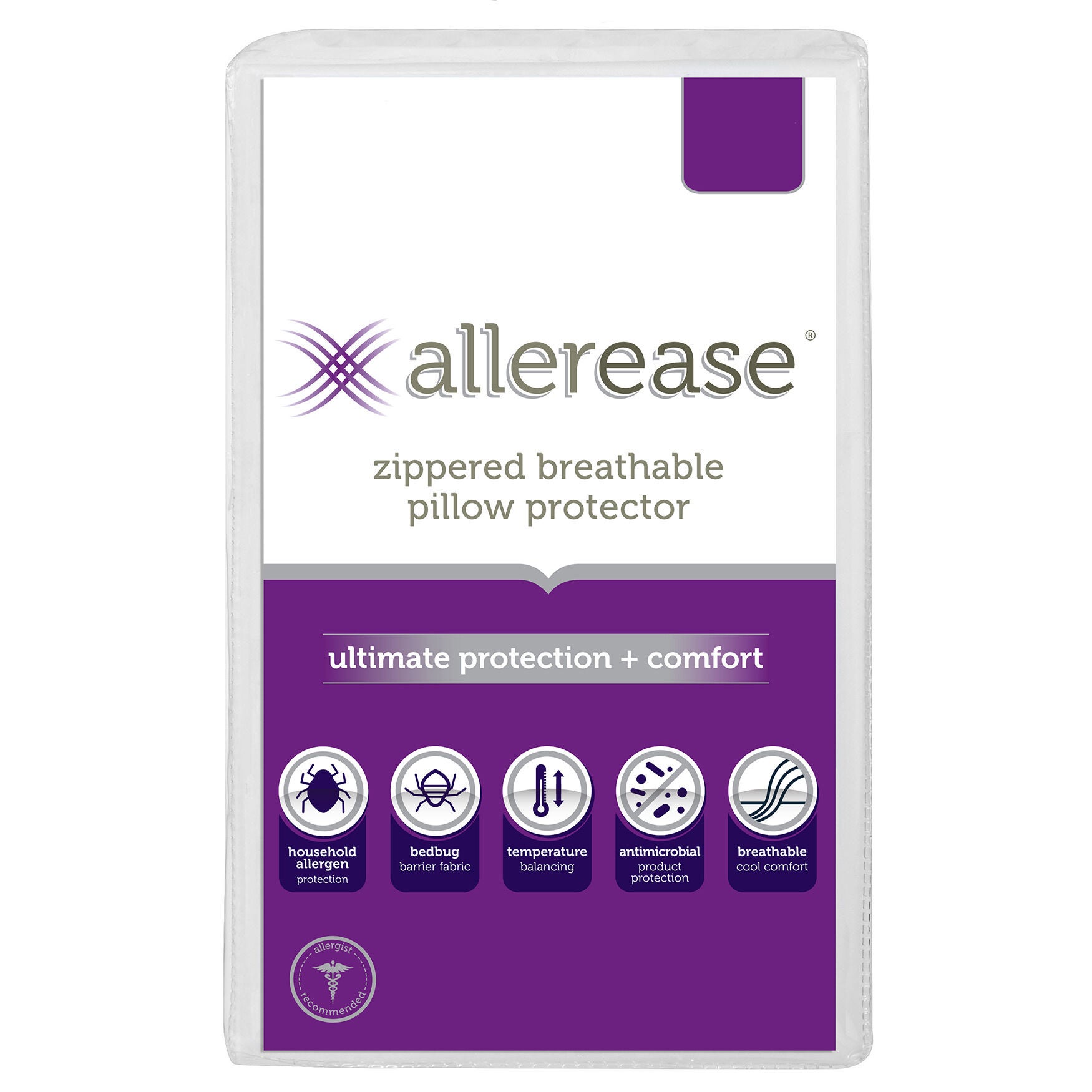 AllerEase Ultimate Pillow Protector, WHITE, hi-res image number 0