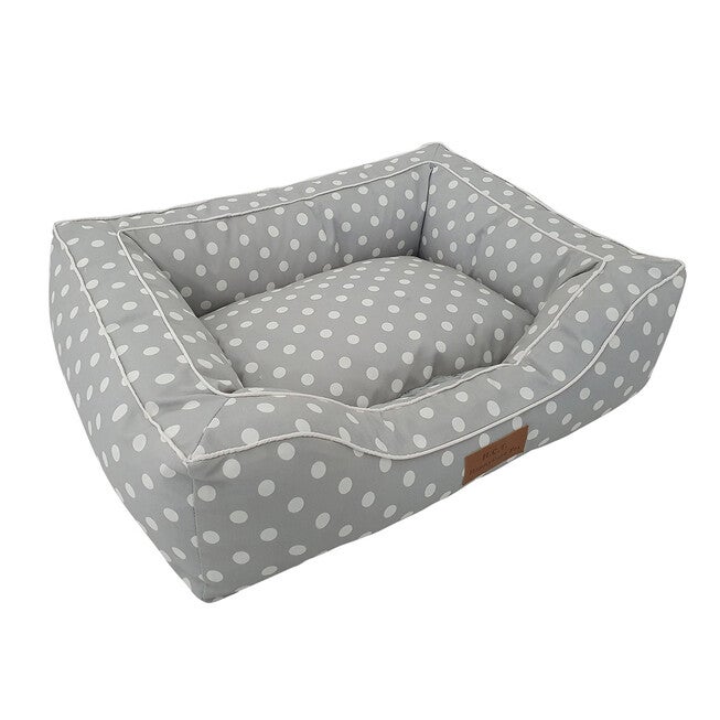Dots Printing poly-cotton bolster with detachable faux fur cushion Medium Size, , alternate image number 4