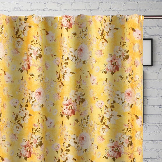 Finley Yellow Bath Shower Curtain, , on-hover image number null