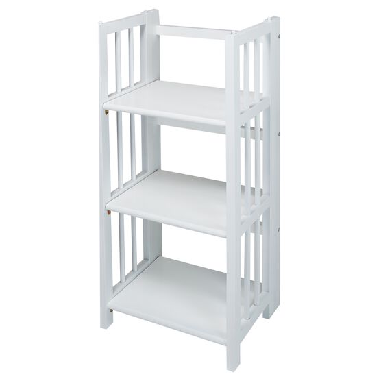 3-Shelf Folding Bookcase 14" Wide-White, , alternate image number null