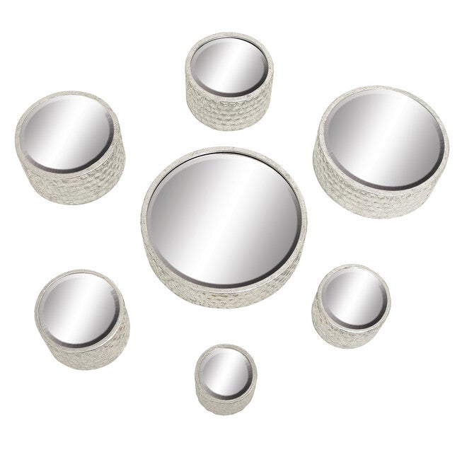 Cosmoliving By Cosmopolitan Set Of 7 Wall Mirror, SILVER, hi-res image number 0