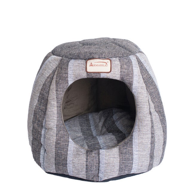 Cat Cave Bed, Gray and Silver, , on-hover image number 1