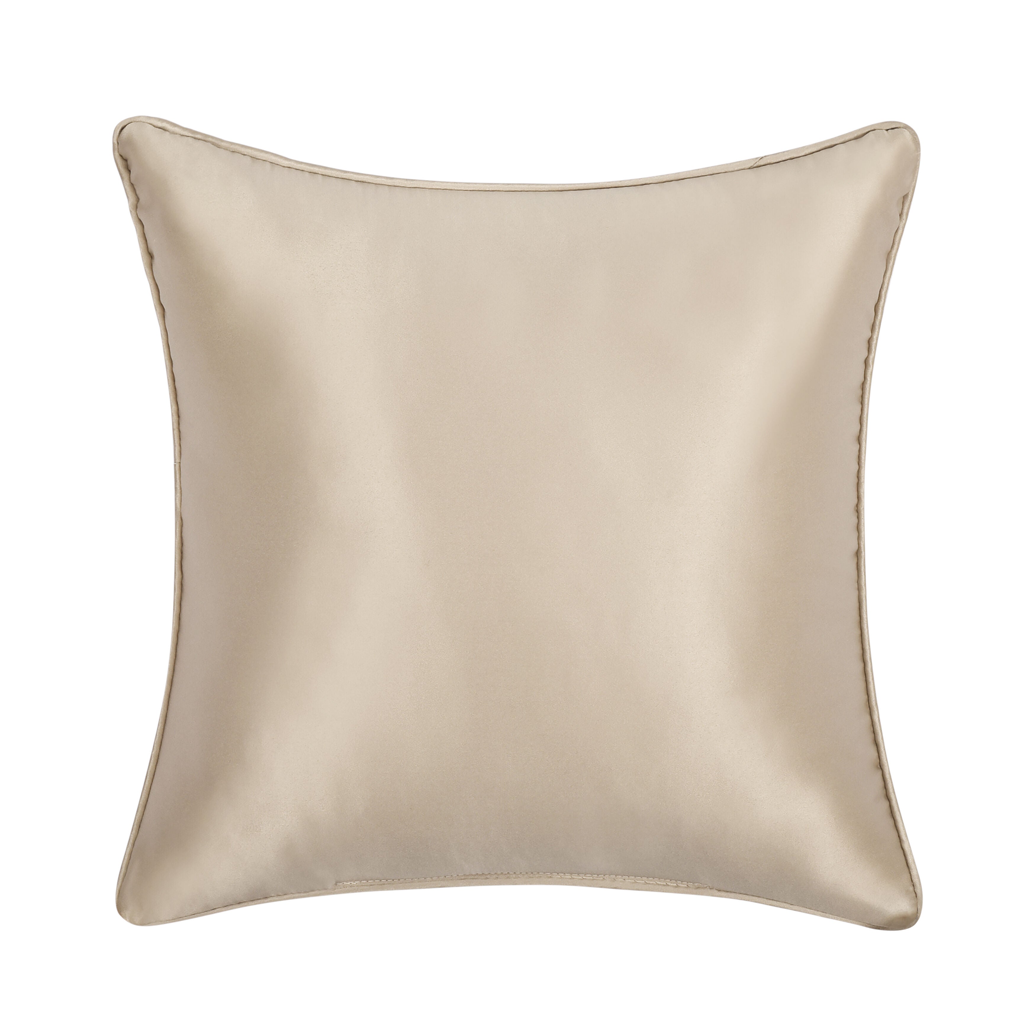 SPECTRA 16 inches SQUARE EMBELLISHED DECORATIVE THROW PILLOW, TAUPE, on-hover image number 1