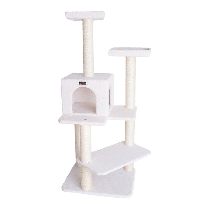 Real Wood 57 inches Fleece Covered Cat Tree Climber, , alternate image number 4