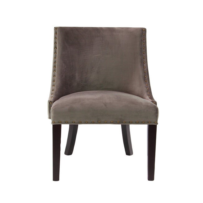 Brown Fabric And Wood Traditional Dining Chair, , alternate image number null