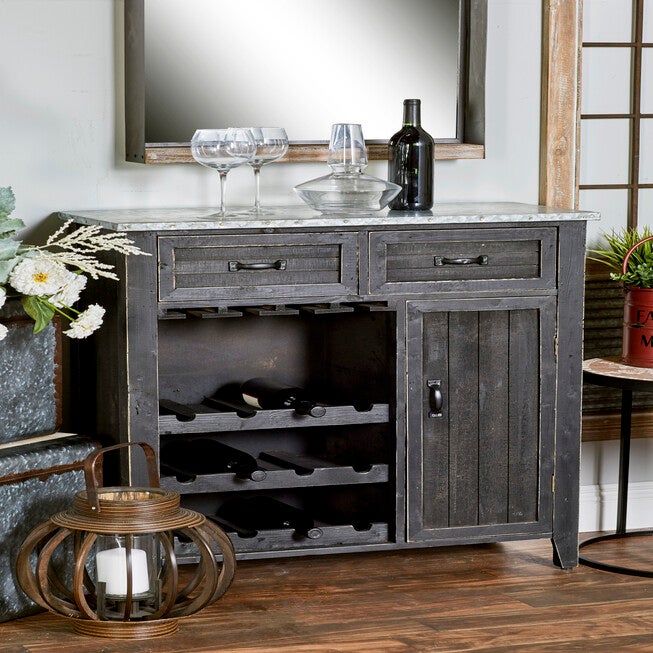 Black Farmhouse Wood Wine Storage, 36 x 32, , alternate image number 12