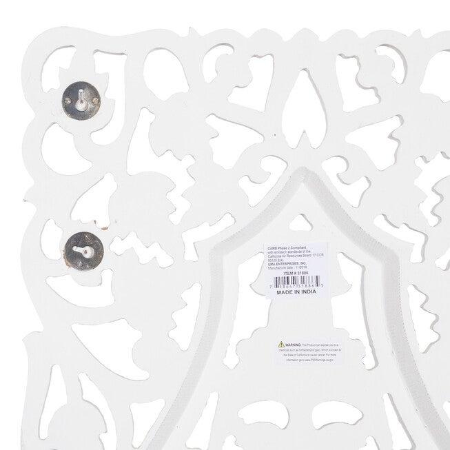 Set Of 2 White Mango Wood Farmhouse Abstract Wall Décor, , alternate image number 2