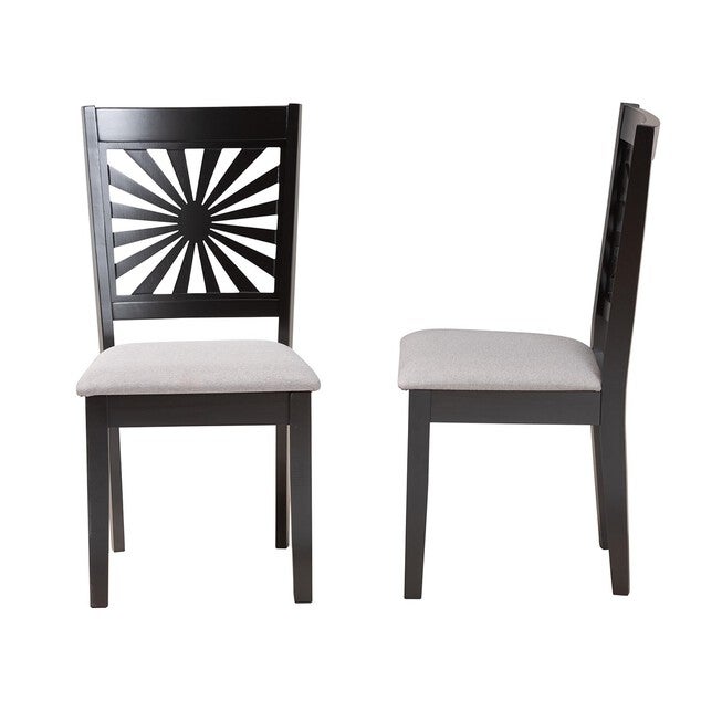 Olympia Modern Beige Fabric And Espresso Brown Finished Wood Dining Chair, , alternate image number 9
