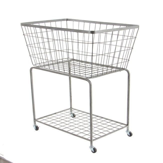 Grey Industrial Metal Storage Cart Storage Cart, , alternate image number null