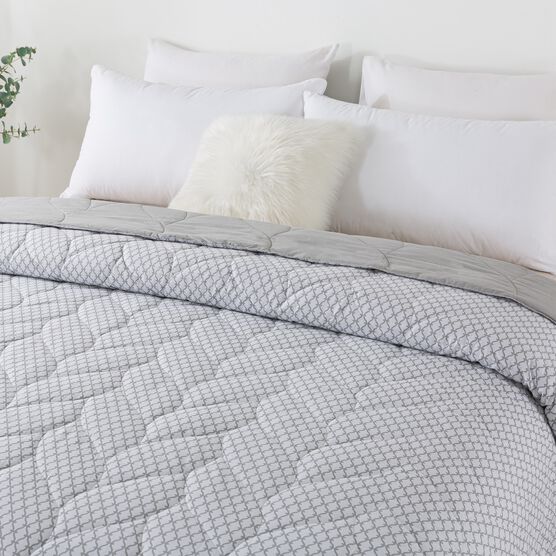 Antimicrobial Cotton Reversible Down Alternative Blanket Blankets, , alternate image number null