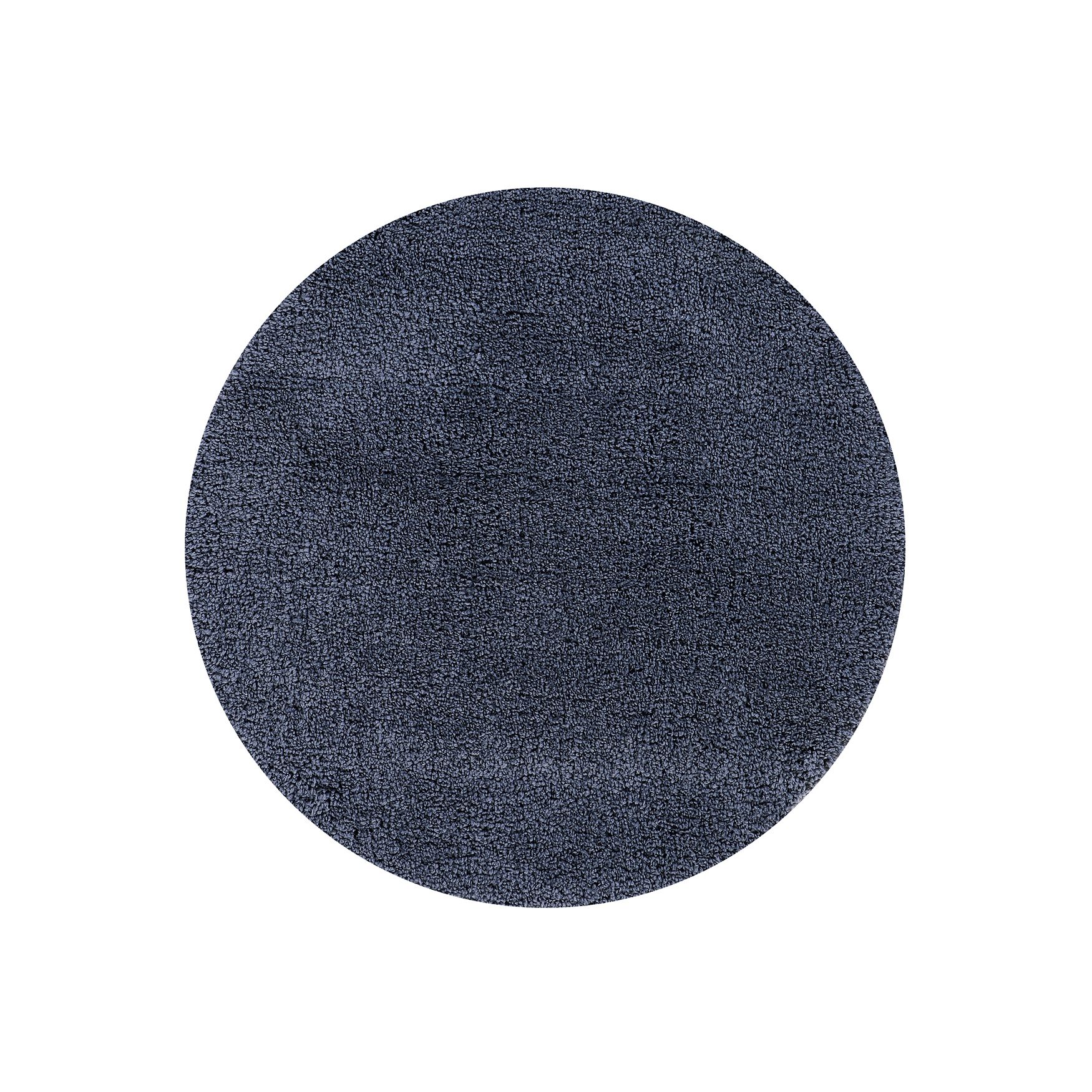 Micro Plush Collection 100% Polyester 30 inches Round Bath Rug, CHARCOAL, hi-res image number 0