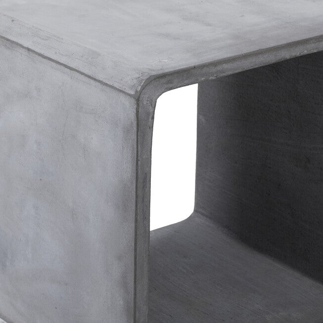 Grey Fiber Clay Industrial Outdoor Accent Table, , alternate image number 4