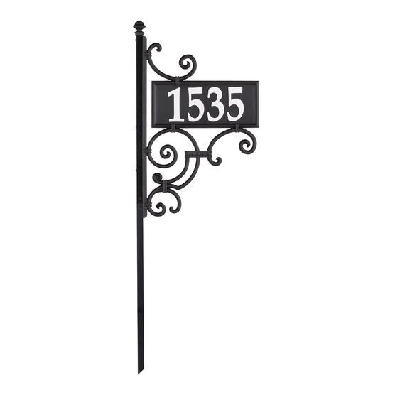 Nite Bright Ironwork Reflective Address Post Sign, , alternate image number null