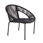 Black Metal Contemporary Outdoor Chair, , on-hover image number null