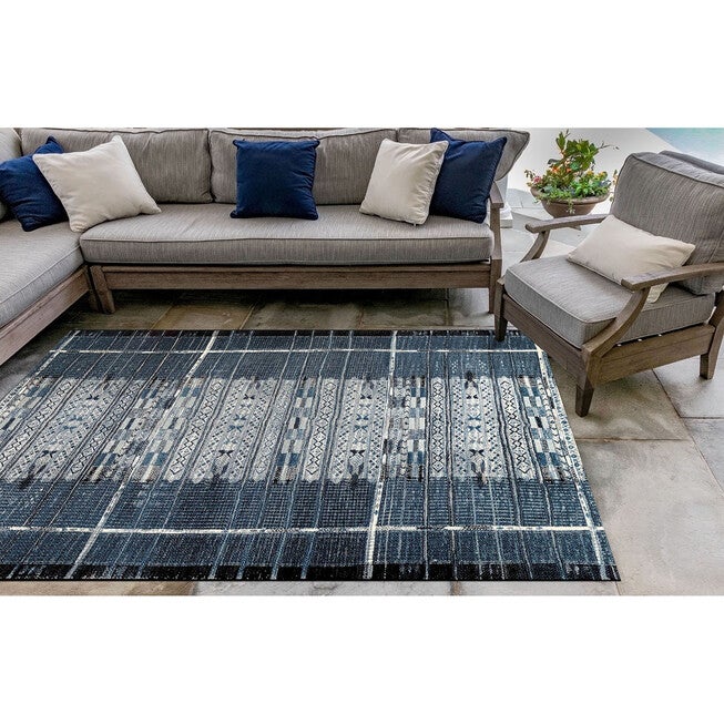 Liora Manne Marina Tribal Stripe Indoor/Outdoor Rug, , alternate image number null