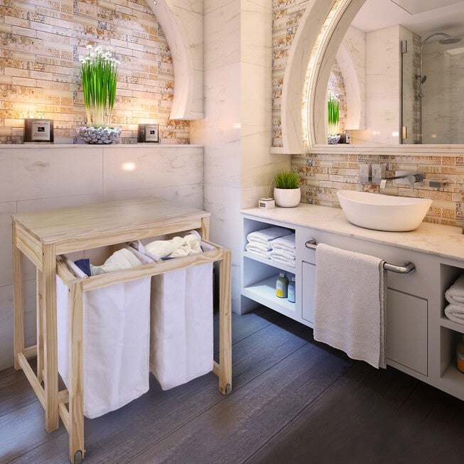 Eco Home Laundry Prep Hamper - Natural, , alternate image number 8