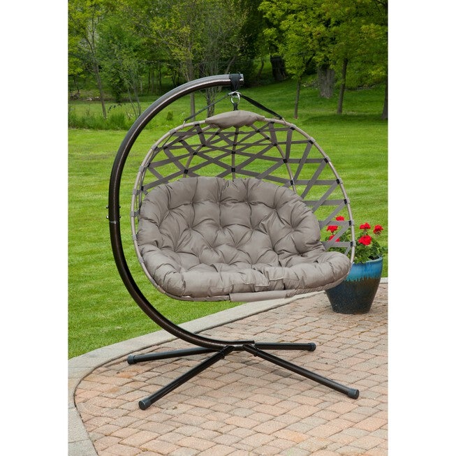 Hanging Pumpkin Cross Weave Loveseat, SAND, hi-res image number 0