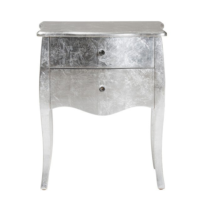 Patrice Classic And Traditional Gold Finished Wood 2-Drawer Nightstand, , alternate image number null