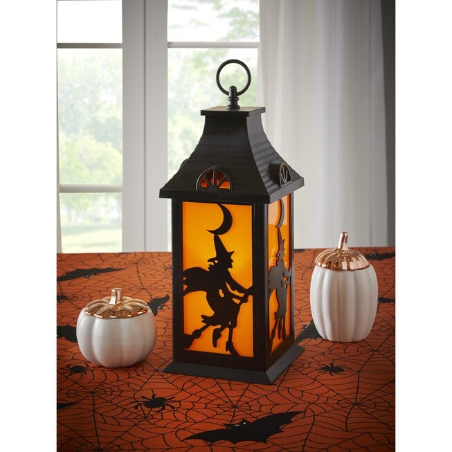 13 inchesH Witches Lantern, BLACK ORANGE, hi-res image number null