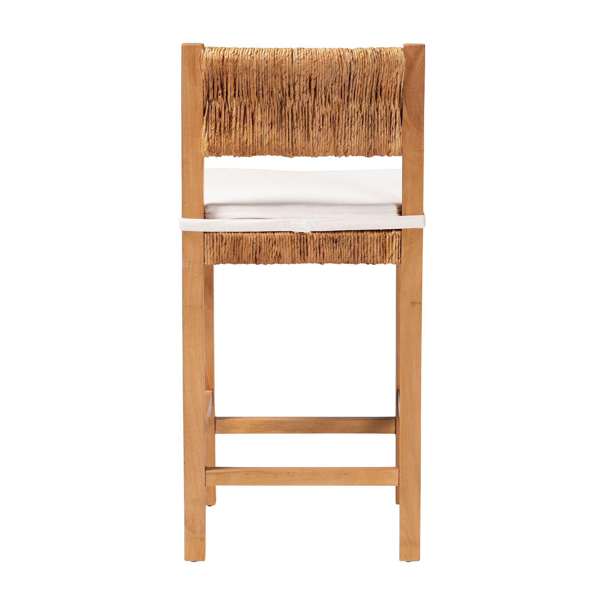 Pava Woven Seagrass Counter Stool, HONEY, alternate image number 4