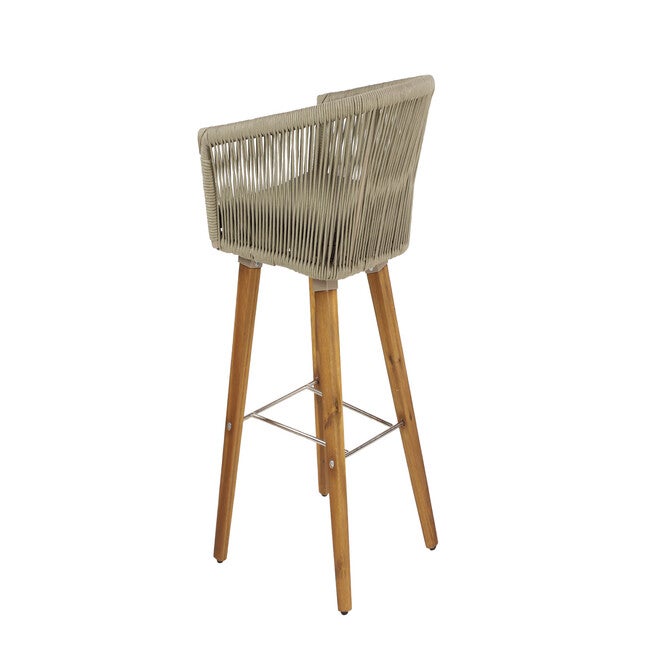 Grey Wood Modern Bar Stool, , alternate image number null