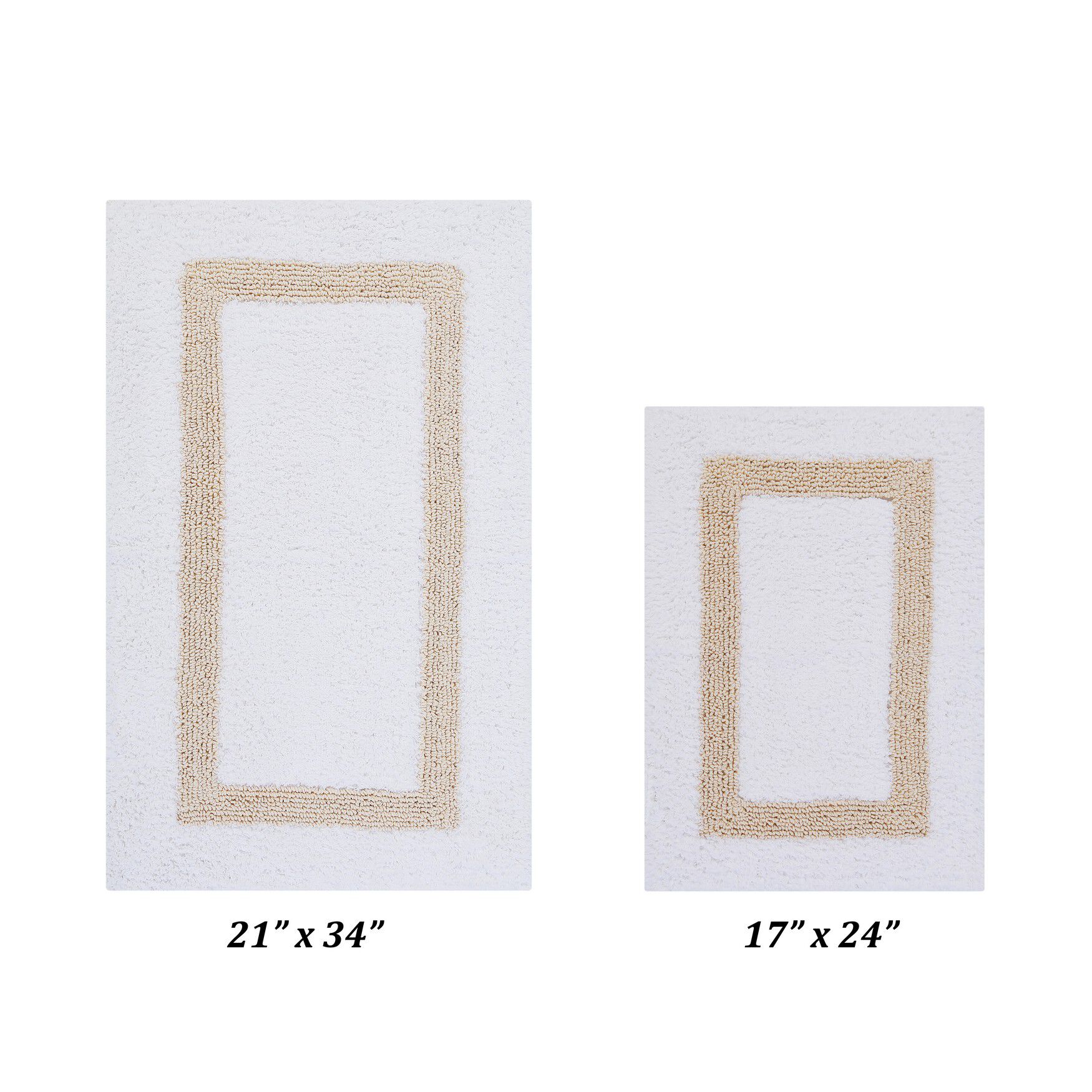 Hotel Collectionis Bath Mat Rug 2 Piece Set (17 inches x 24 inches | 21 inches x 34 inches), WHITE SAND, hi-res image number 0