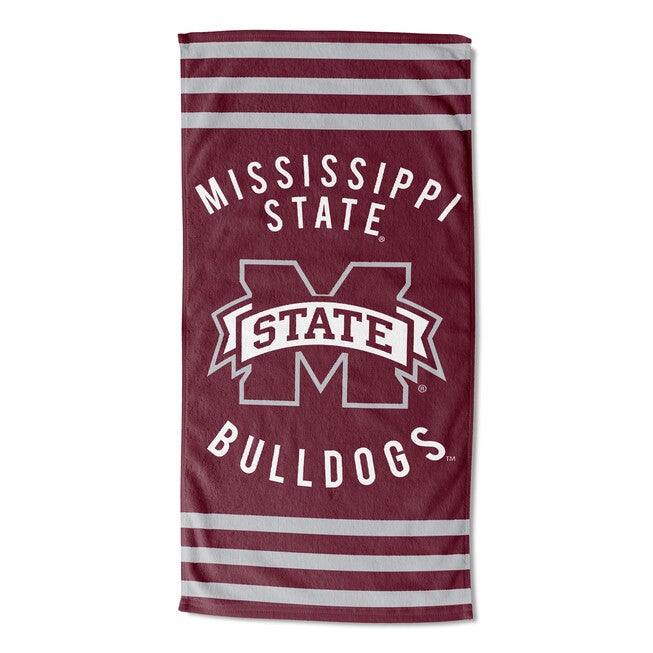 Mississippi State Stripes Beach Towel, MULTI, hi-res image number null