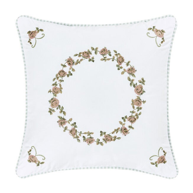 Rialto Sage 16 Inch Square Decorative Throw Pillow, WHITE, hi-res image number null