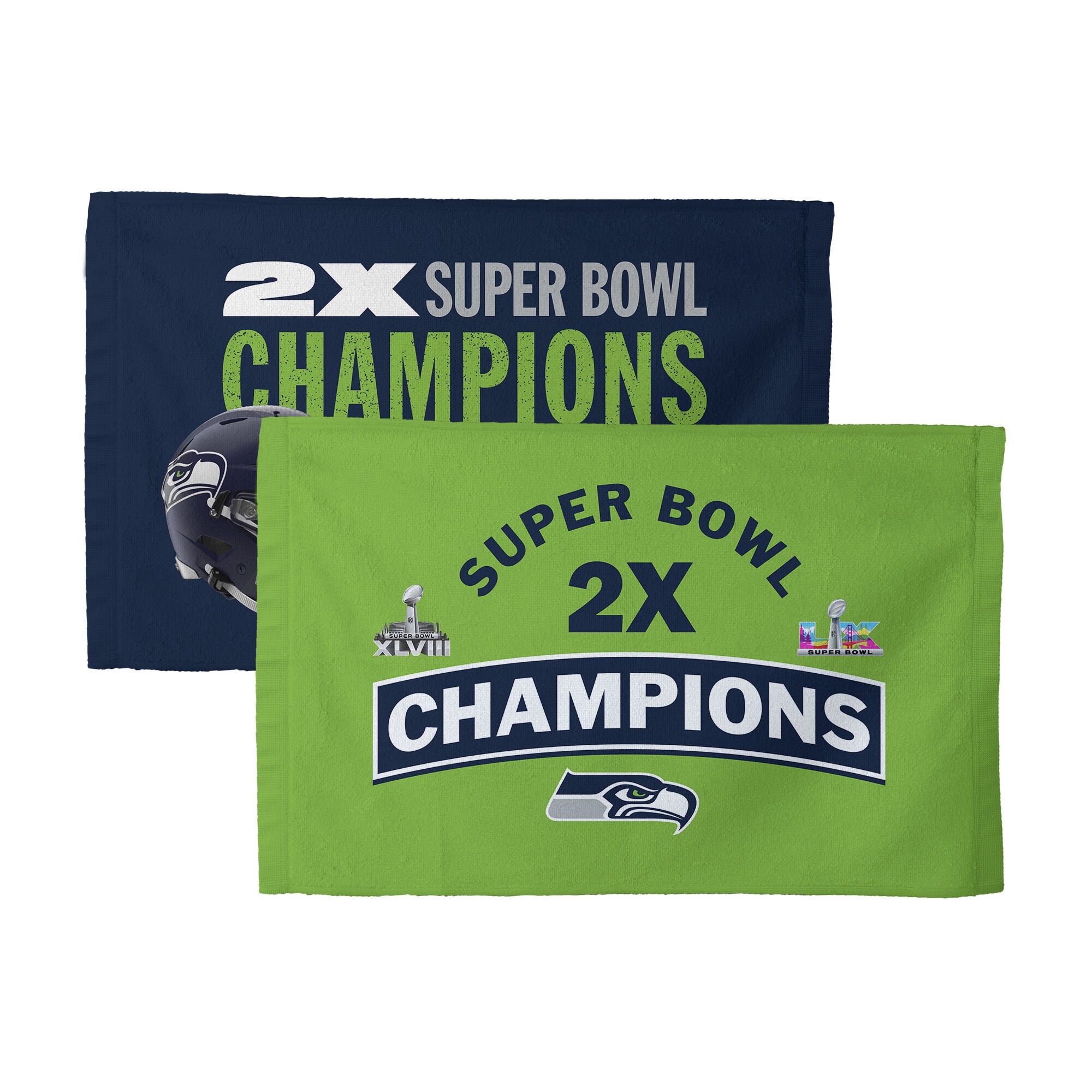 NFL Super Bowl 2026 Fan Towel 16x25 inches, GREEN, hi-res image number 0