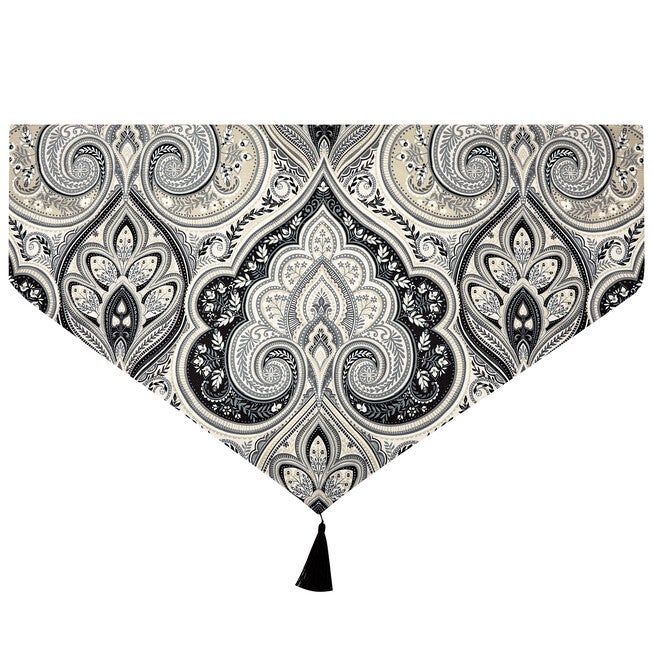Messina Window Ascot Valance, BLACK, alternate image number null